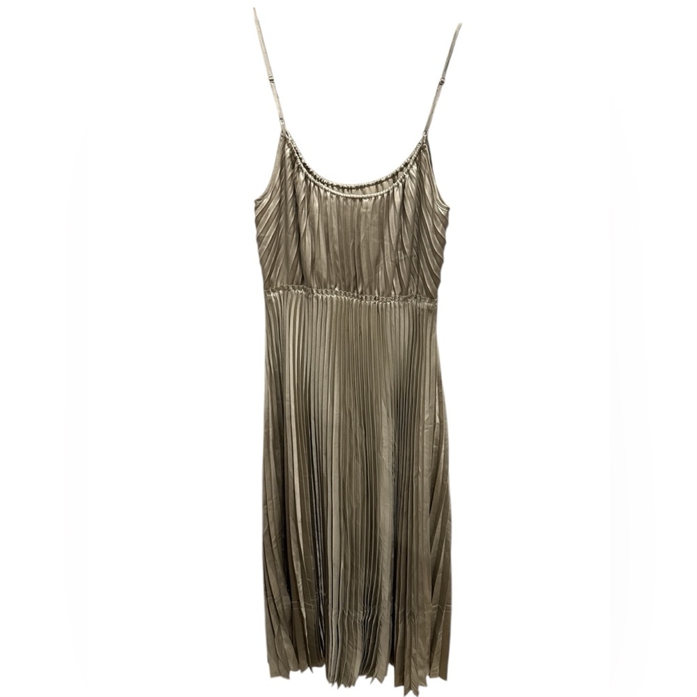 NWOT AllSaints Silvi Pleated Champagne Midi Slip Dress – Size Small - Picture 8 of 9